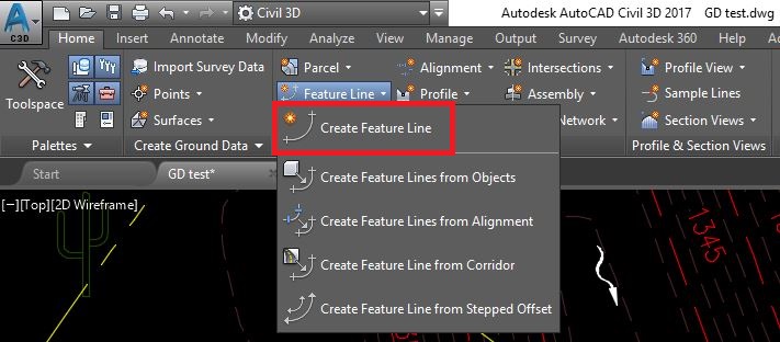 How to Assign Elevations to Feature line from Existing Surface - image 2