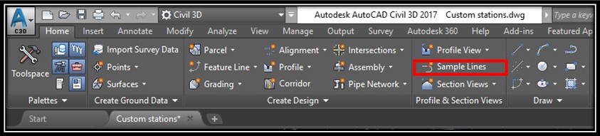 How to create sample lines