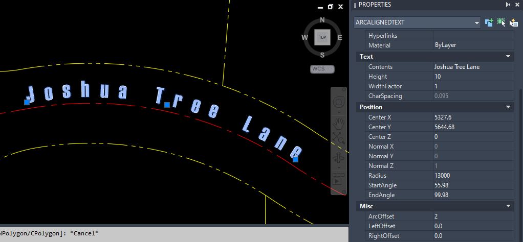 How to Align Text along Curve in AutoCAD - image 3