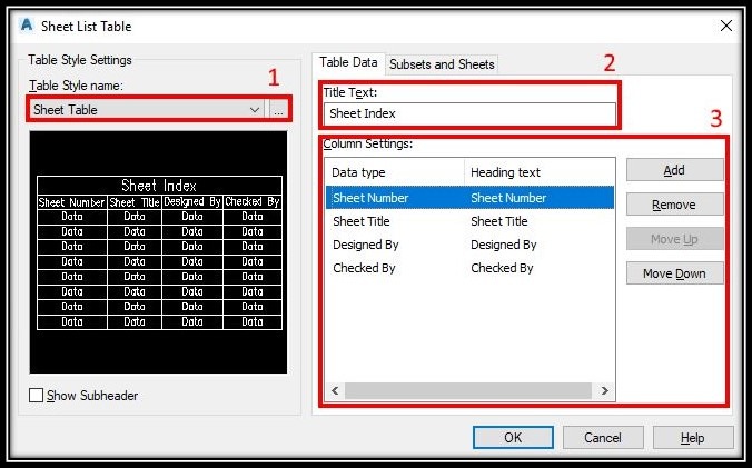 How to Create an Automatic Project Sheet Table in AutoCAD - image 2