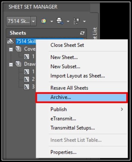 Archive Whole Project using Sheet Set - image 1