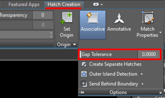 hatch non-closed boundaries