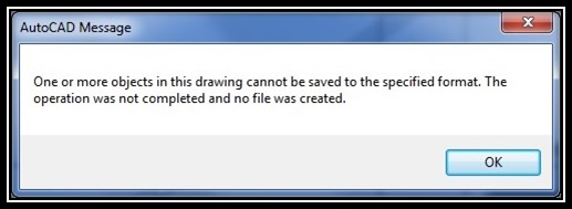 AutoCAD Cannot Save my Drawing - image 1