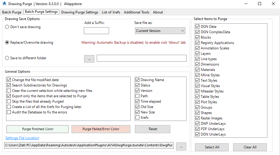 Purge Multiple CAD Files - image 4