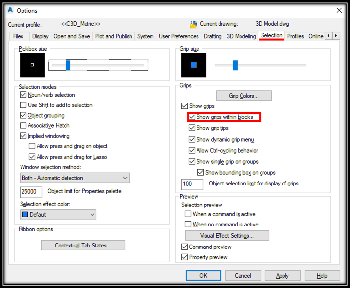 Selecting Block in AutoCAD Having too Many Grip Points - image 2
