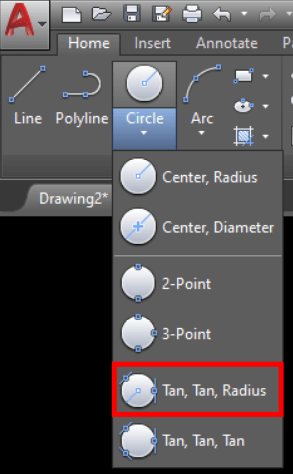 How to Draw Circle Tangent to Two Lines/Circles - image 1