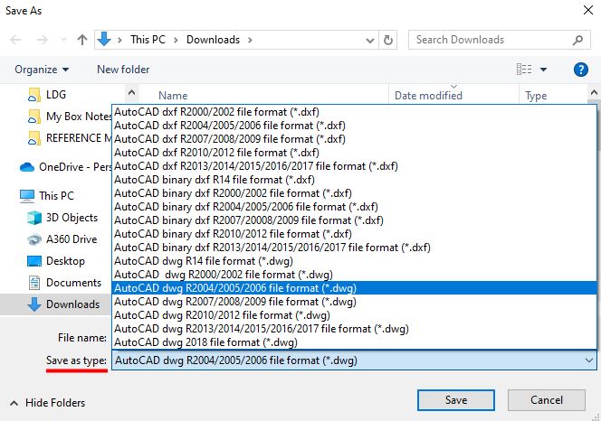 Convert DWG file to Older Version - image 13
