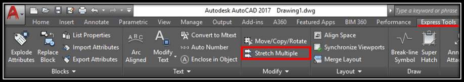 Stretch Multiple Objects in AutoCAD - image 2
