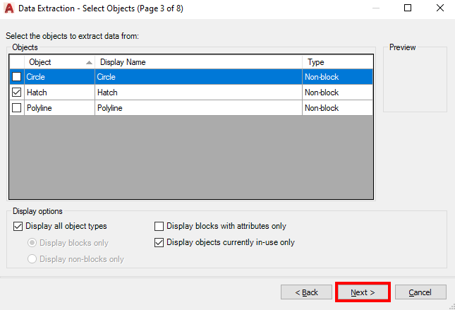 data extraction filter