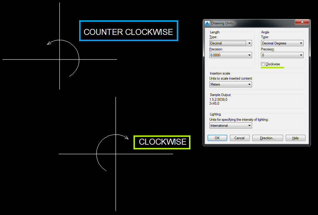 Change Default rotation Angle in AutoCAD!