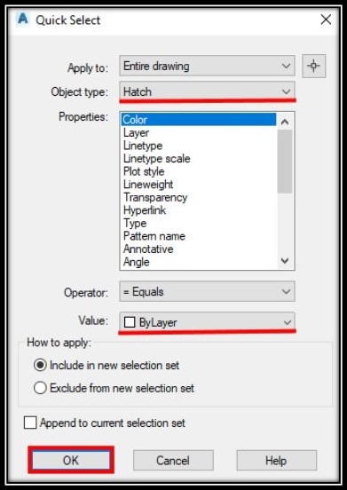 Turn Off Hatches in AutoCAD - image 2