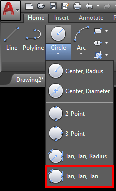 How to Draw Circle Tangent to Two Lines/Circles - image 3