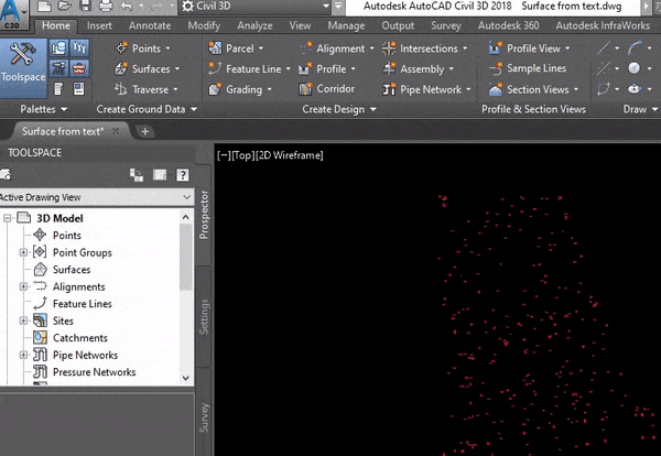 How to Create Surface from Text in Civil3D - image 5