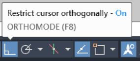 turn ortho mode on/off in autocad